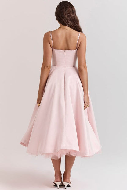 Celestina – Corset-Style Sleeveless Midi Dress - Image 8