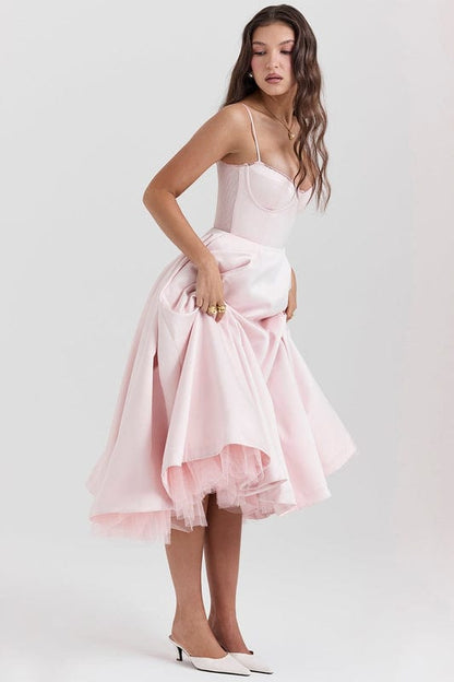 Celestina – Corset-Style Sleeveless Midi Dress - Image 9
