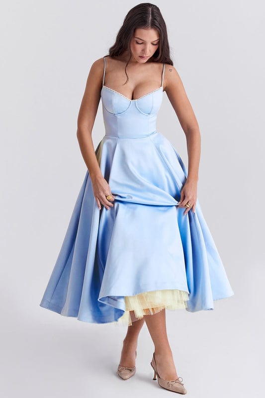 Celestina – Corset-Style Sleeveless Midi Dress - Image 5