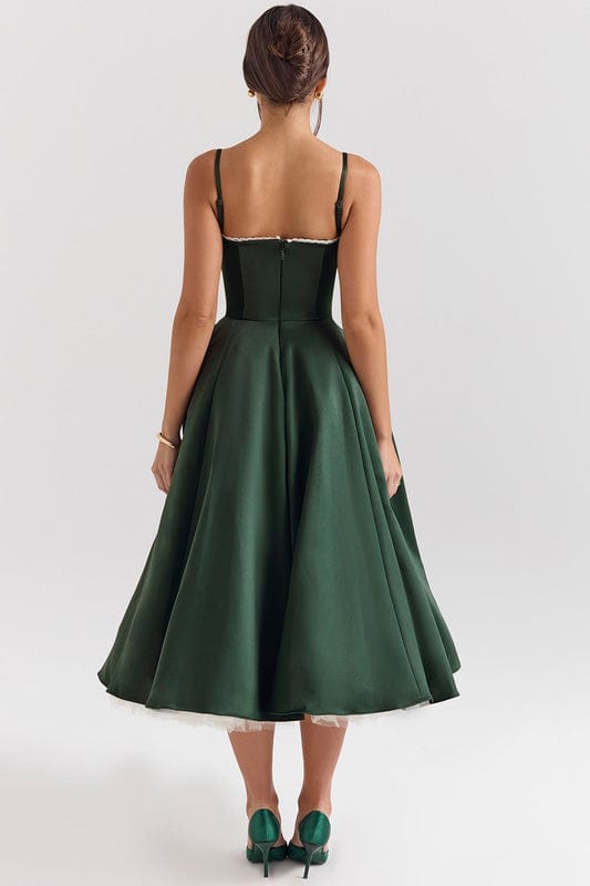 Celestina – Corset-Style Sleeveless Midi Dress - Image 2