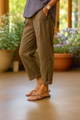 Women Wide Leg Linen Pants Relaxed Fit Summer - Image 2