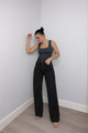Vivian - Jean droit taille haute avec détails pailletés