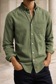 Alviro - Men Cotton Button Down Casual Shirt