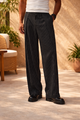 Lewryn - Pantalon large à rayures pour homme, coupe décontractée
