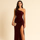 Elvaria - Women One Shoulder Evening Dress