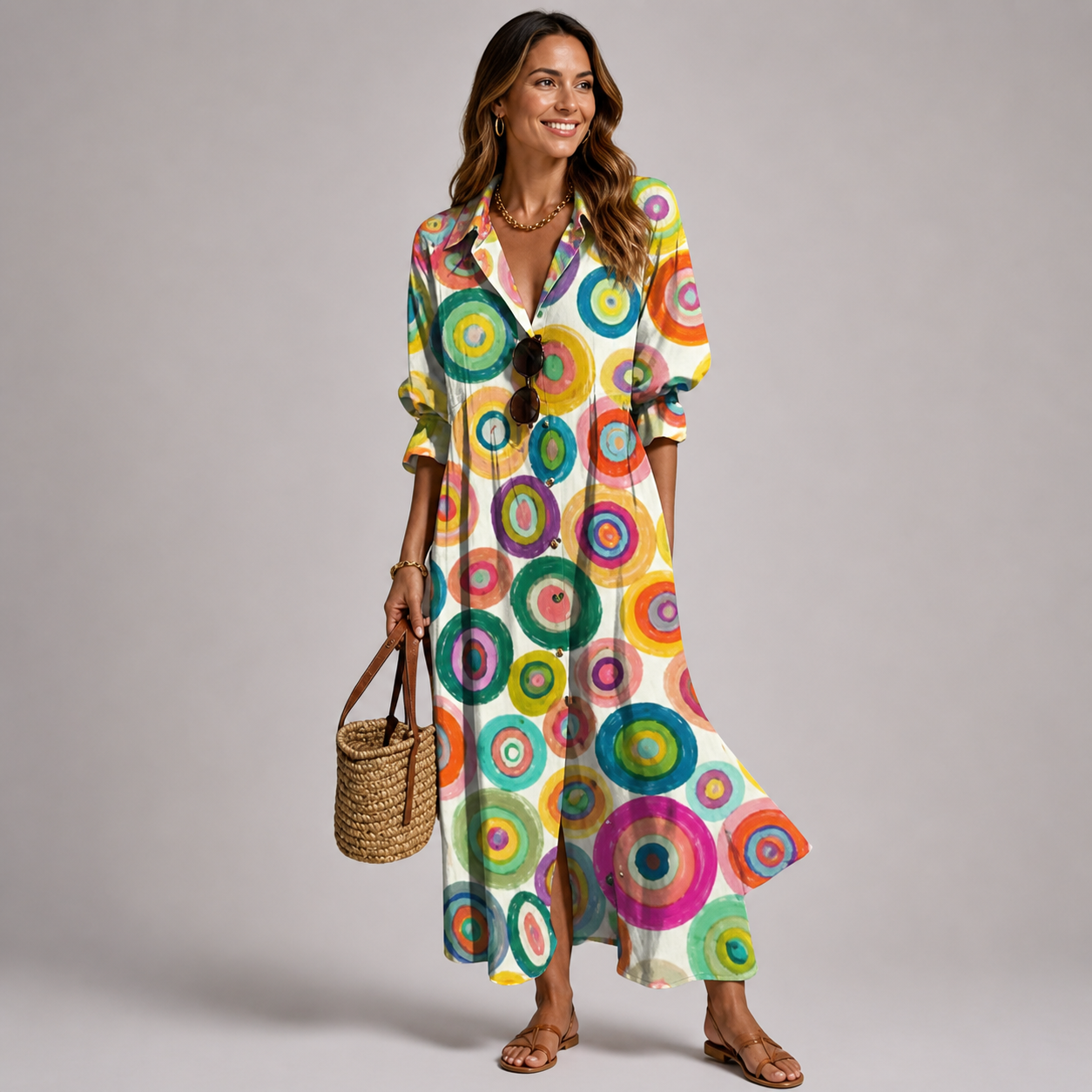 Edith - Flattering Maxi Dress Tummy Coverage