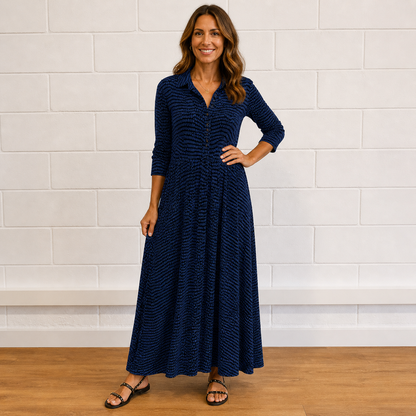 Joyce - Elegant midi-kjole med lommer