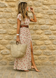 Women Paisley Belted Casual Maxi Dress Summer Boho