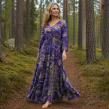 Women Viscose Boho Maxi Dress Casual Flowy - Image 6