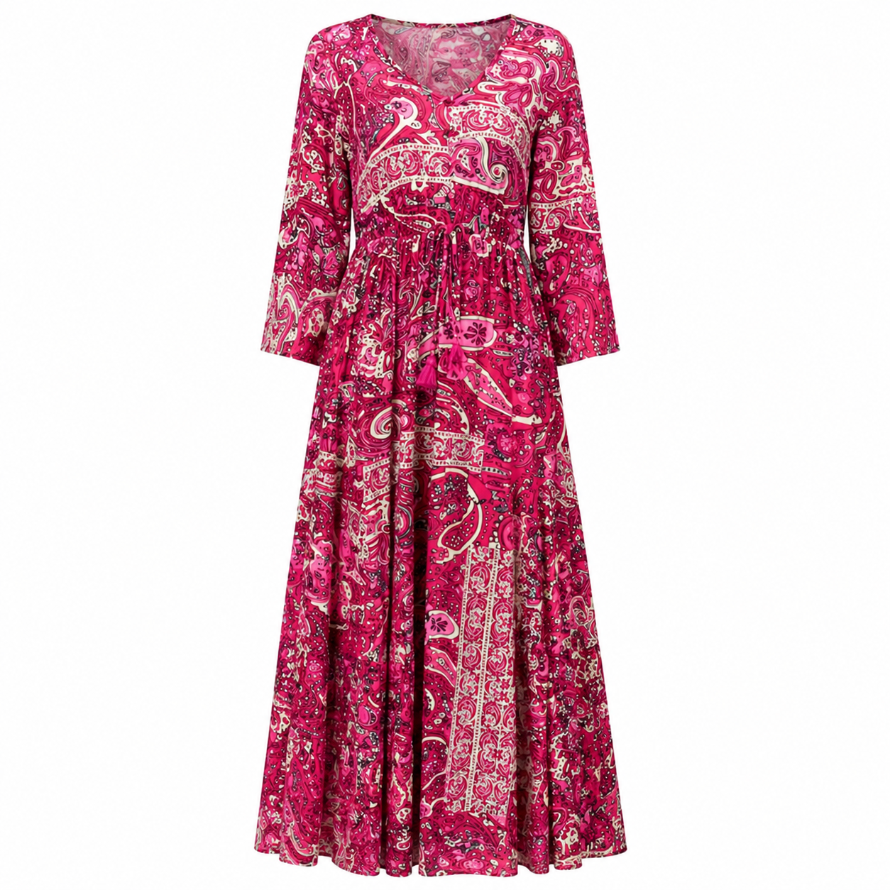 Women Viscose Boho Maxi Dress Casual Flowy - Image 7