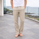 Men's Linen Pants Casual Drawstring Relaxed Fit - Image 4