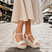 Women Espadrille Wedge Sandals Ankle Strap Platform - Image 3