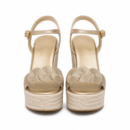 Women Espadrille Wedge Sandals Ankle Strap Platform - Image 6