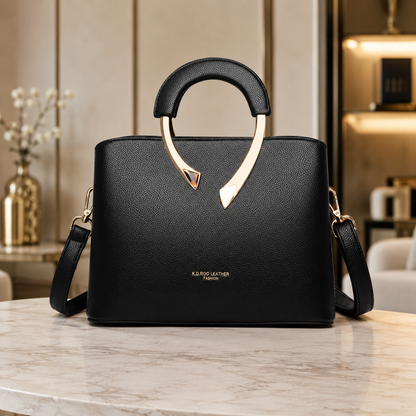 Women Leather Crossbody Tote Elegant Handbag - Image 3