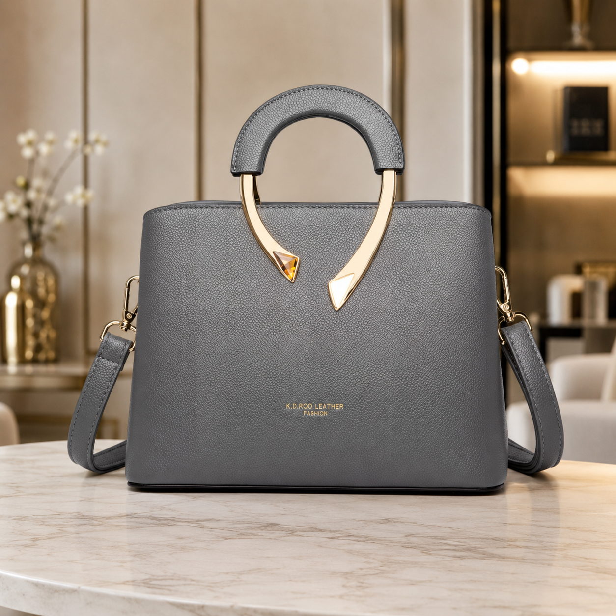 Women Leather Crossbody Tote Elegant Handbag