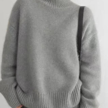 Olivia – Pull col roulé oversize en cachemire pour femmes