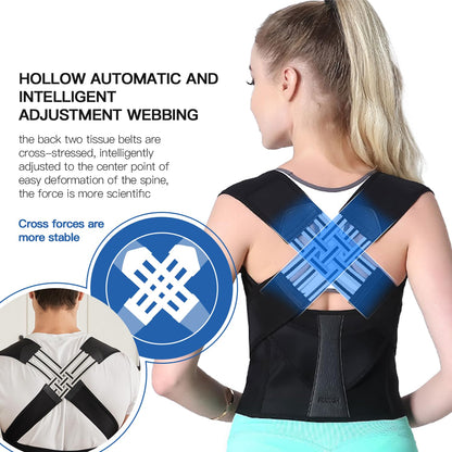 Adjustable Posture Corrector Back Brace Spine Alignment Men Women - Image 3