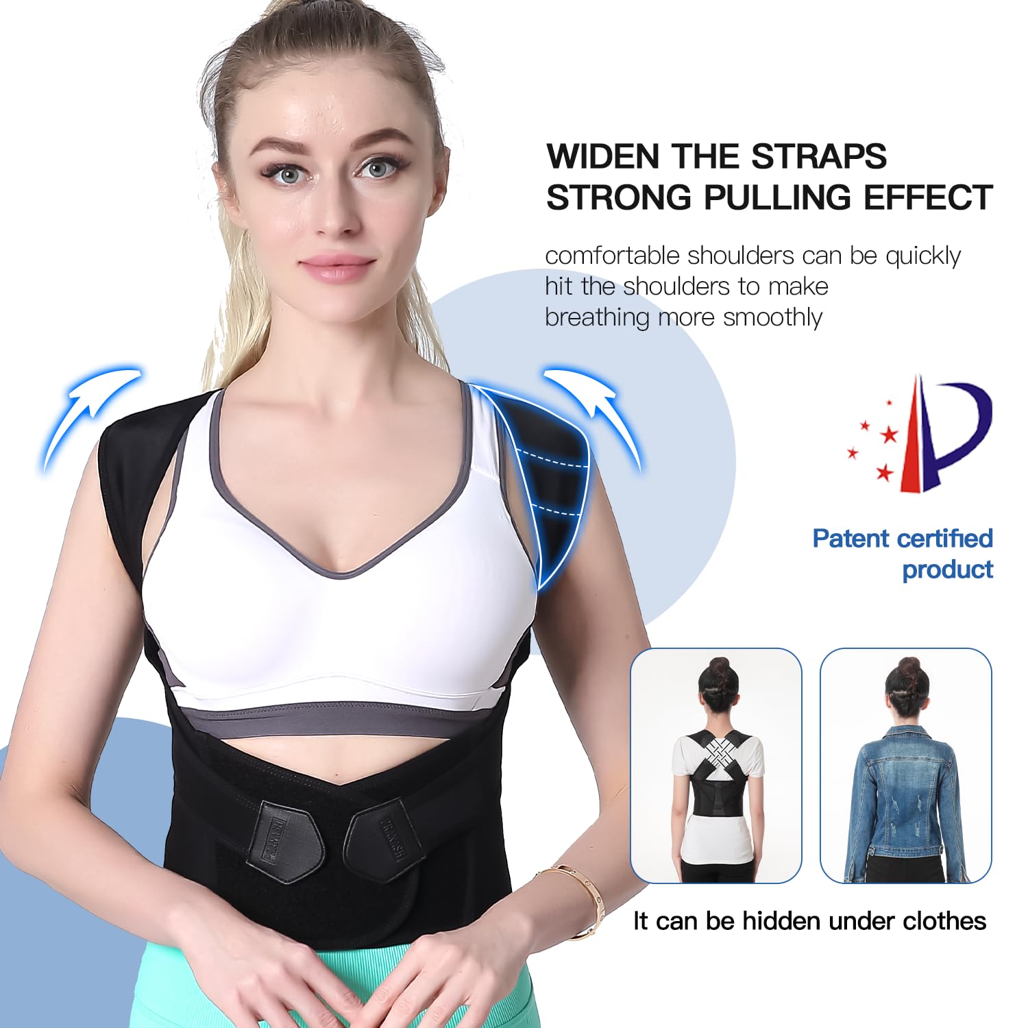 Adjustable Posture Corrector Back Brace Spine Alignment Men Women - Image 4