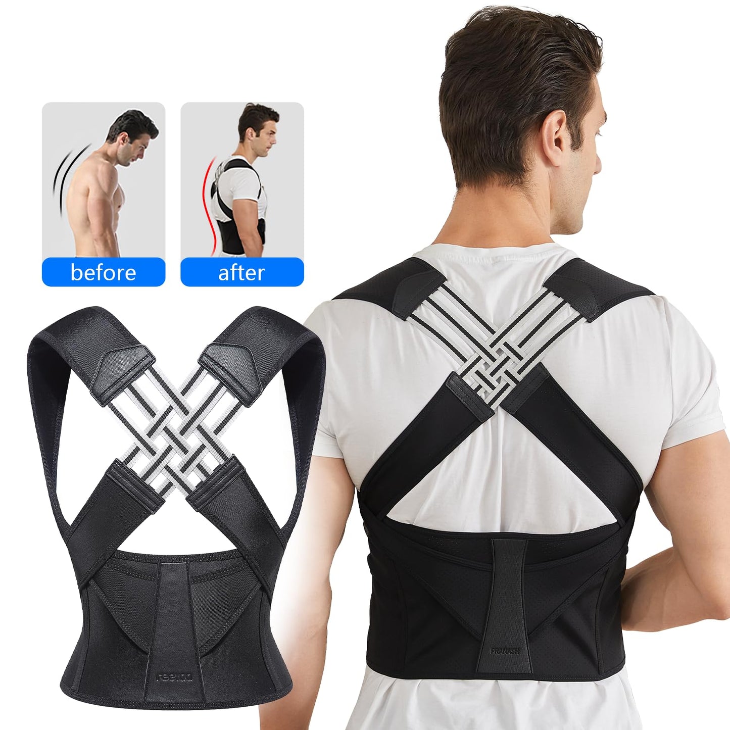 Adjustable Posture Corrector Back Brace Spine Alignment Men Women - Image 5