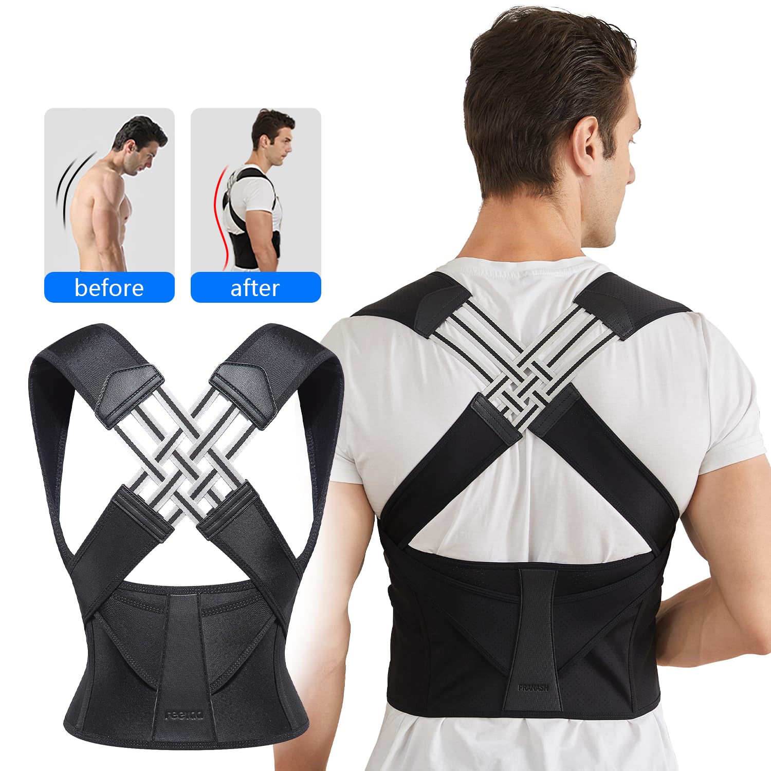 Adjustable Posture Corrector Back Brace Spine Alignment Men Women - Image 5