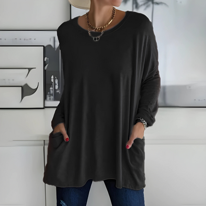 Rissa – Bluză cu mâneci lungi, croială lejeră pentru femei