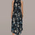 Women Floral Burnout Mock Neck Midi Dress Asymmetric Hem - Image 12