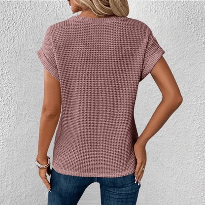 Ambera - Top cu detaliu răsucit tricotat