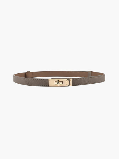 Scarlet – Ceinture fine pour femme avec boucle dorée ajustable
