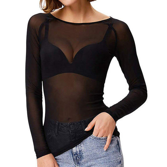Nivara – Womens Long Sleeve Mesh Top