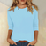 Women's Long Sleeve Crew Neck Top Solid Color Basic Shirt - Image 4