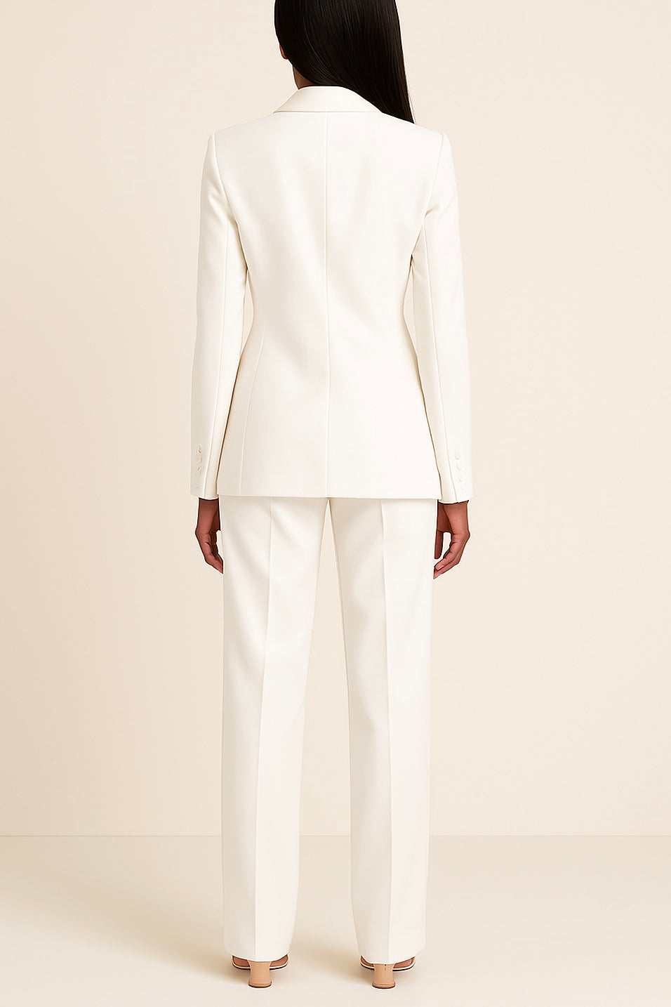 Women Elegant Two Piece Blazer Pant Suit Set - Image 6