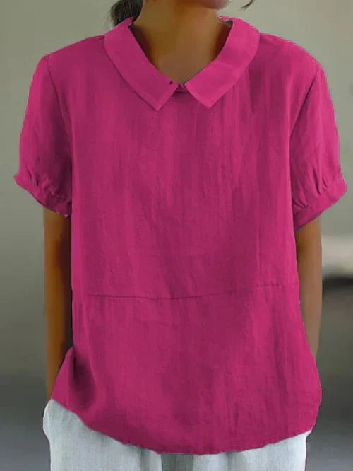 Delara - Bluse med Peter Pan-krave