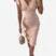 Damska Elegancka Sukienka Midi Bodycon I Falbankowymi Rękawkami - Image 5