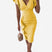 Damska Elegancka Sukienka Midi Bodycon I Falbankowymi Rękawkami - Image 7