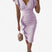 Damska Elegancka Sukienka Midi Bodycon I Falbankowymi Rękawkami - Image 8