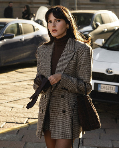 Candia - Taupe Blazer Nederdel Sæt