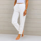 Women Linen Drawstring Wide Leg Pants Relaxed Fit - Image 2