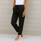 Women Linen Drawstring Wide Leg Pants Relaxed Fit - Image 4