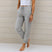 Women Linen Drawstring Wide Leg Pants Relaxed Fit - Image 5
