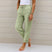 Women Linen Drawstring Wide Leg Pants Relaxed Fit - Image 7