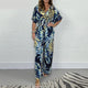 Levera - High Waist Printed Wide Leg Jumpsuit for Women