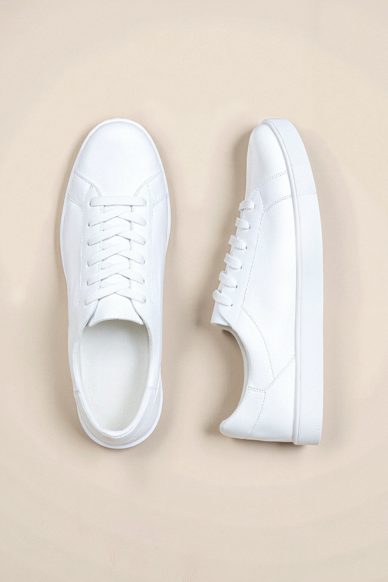 Evander - Minimalistiske hvide sneakers