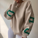 Lexara – Women’s Knit Sweater with Letter Print