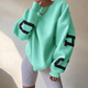 Lexara – Women’s Knit Sweater with Letter Print