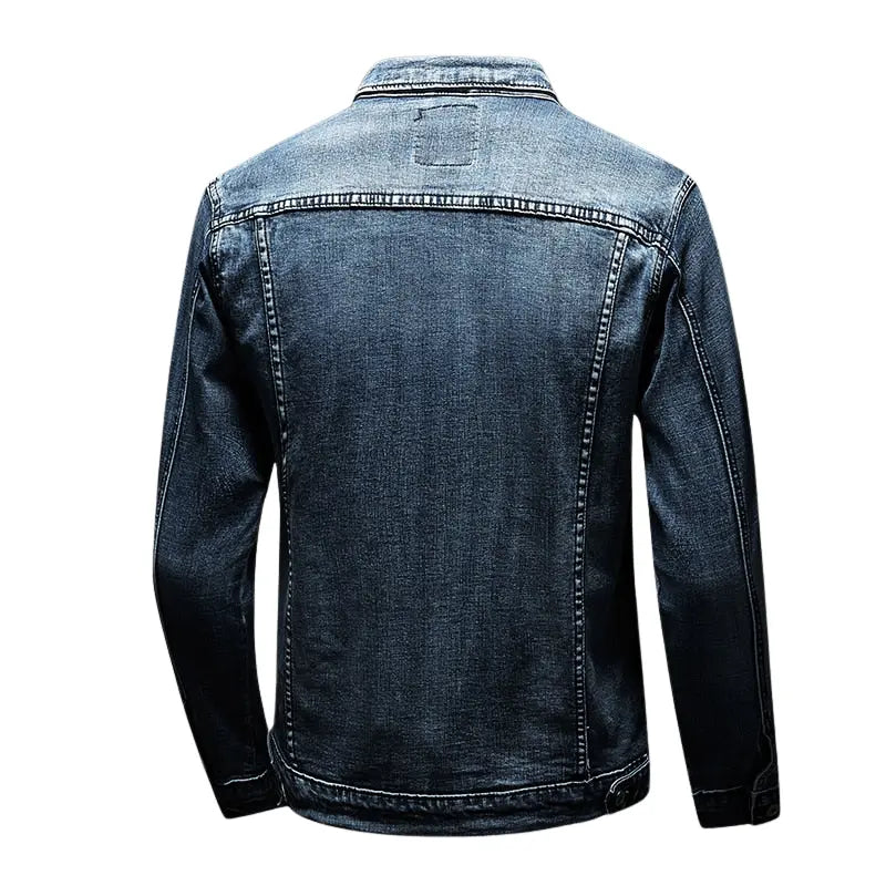 Faded Wash Textured Jacket for Men Azzoria