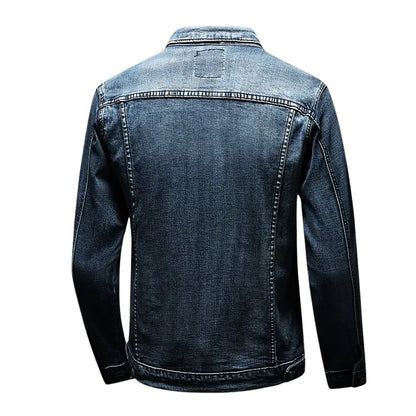 Faded Wash Textured Jacket for Men Azzoria