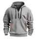 Huxen – Men’s Casual Zip Hoodie with Functional Pockets