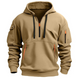 Huxen – Men’s Casual Zip Hoodie with Functional Pockets