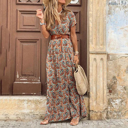 Flavielle – Paisley Maxi Dress Women