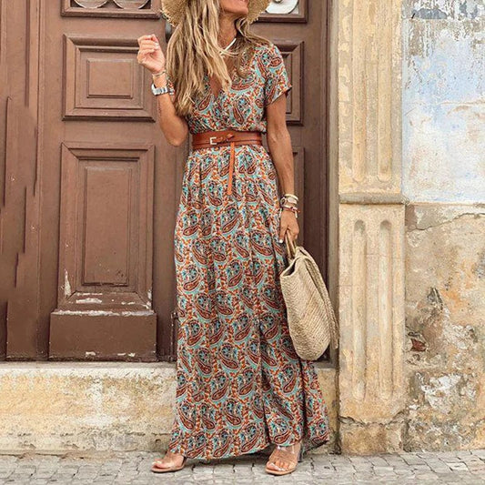 Flavielle – Paisley Maxi Dress Women